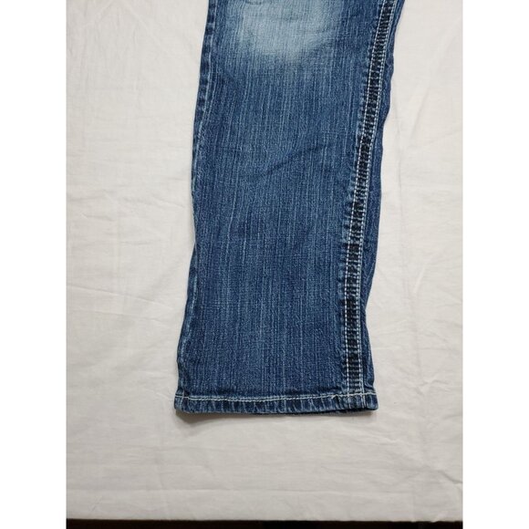 Harley Davidson Men's Jeans Medium Wash Straight Leg Boot Cut Biker Size 38x31 - Picture 3 of 13